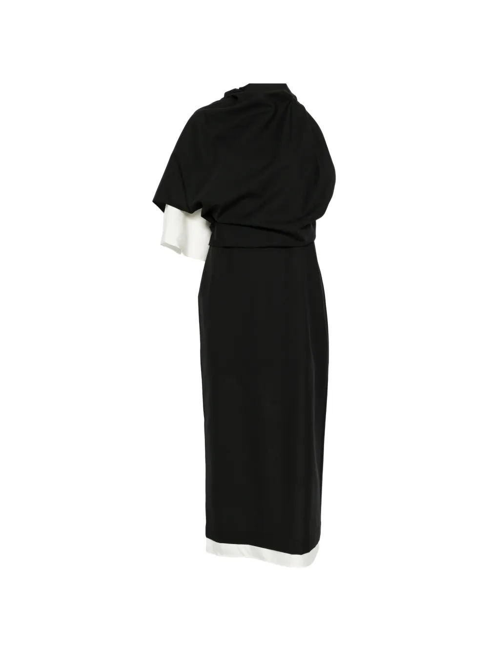 Róhe draped one-shoulder maxi dress - Black