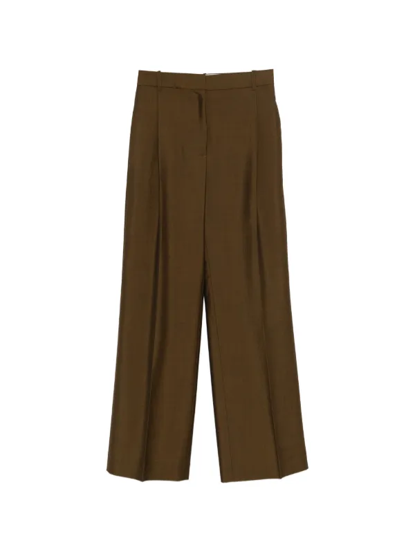 Róhe Mid-waist Tailored Trousers in Brown
