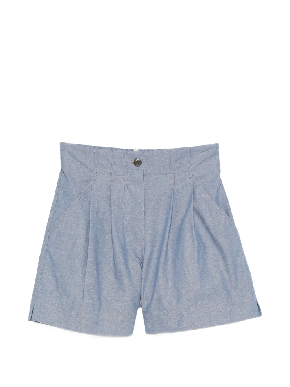 Moncler Grenoble Geplooide shorts met knopen Blauw
