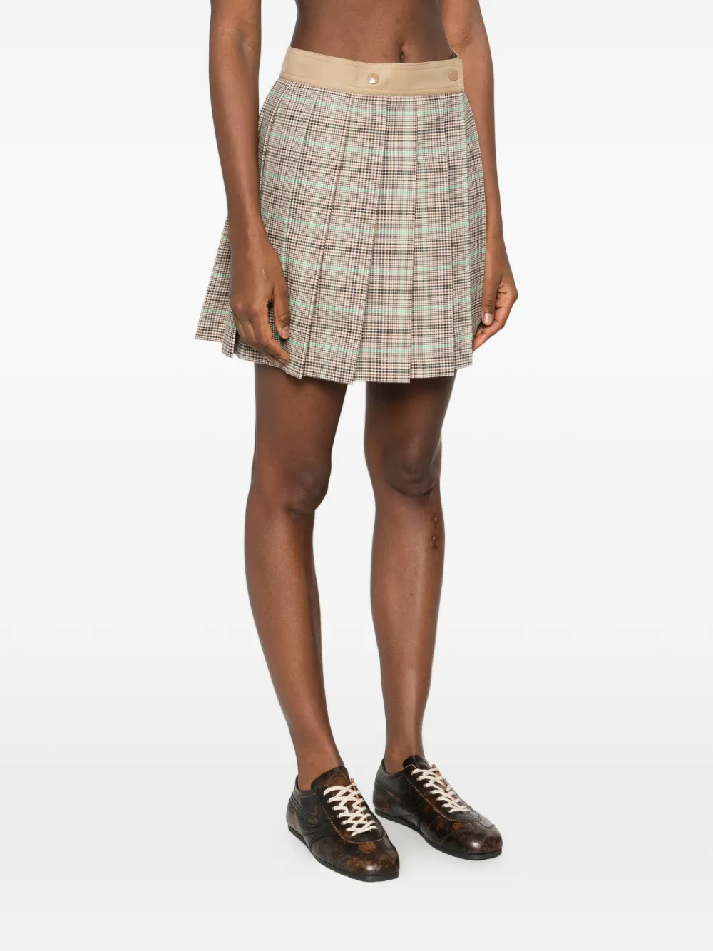 Pleated Check Mini Skirt | 몽클레어 | FETCHING