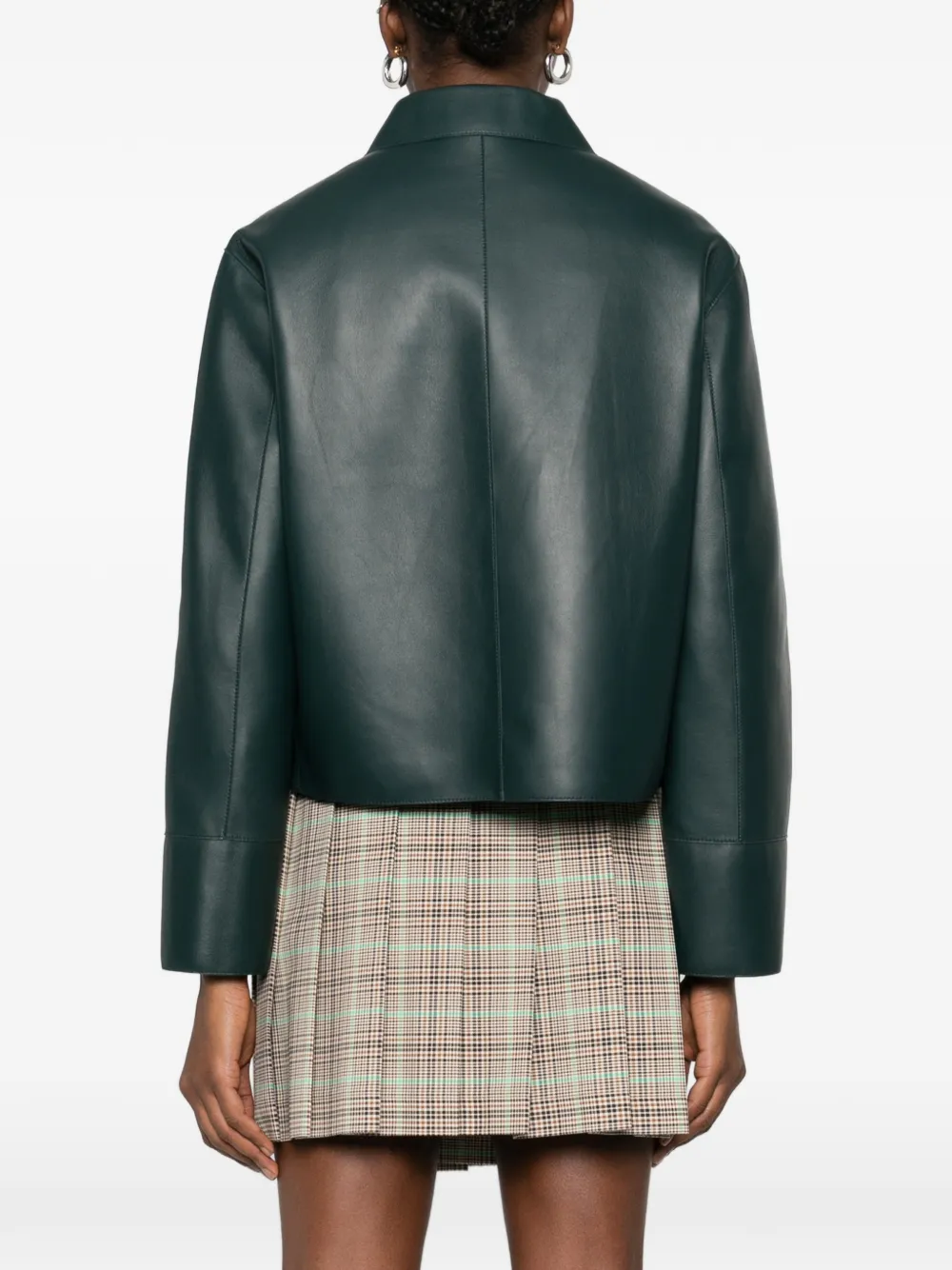 Moncler Haricot 3-in-1 leren shirtjack Groen