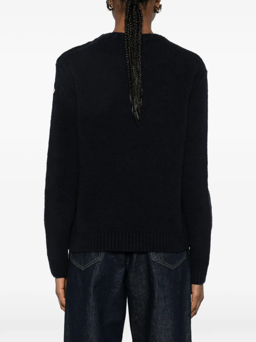 Moncler Trui met ronde hals en knopen Blauw