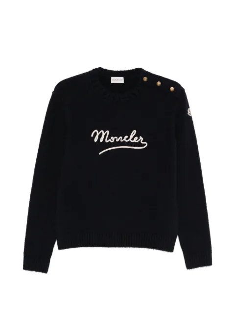 Moncler button crew-neck sweater