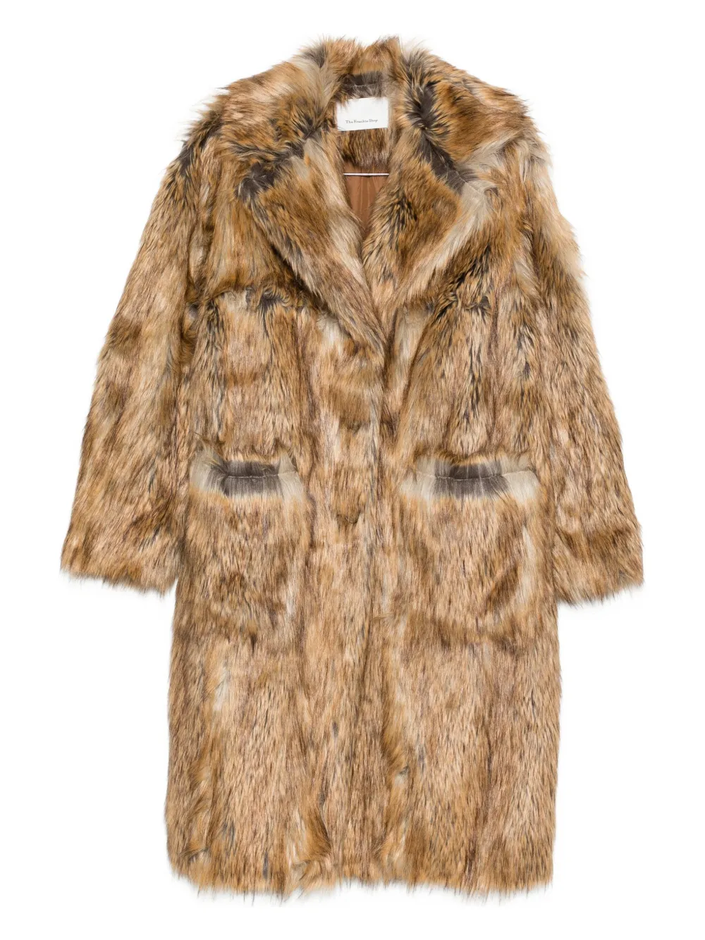 The Frankie Shop Cappotto in pelliccia sintetica con bottoni - Marrone