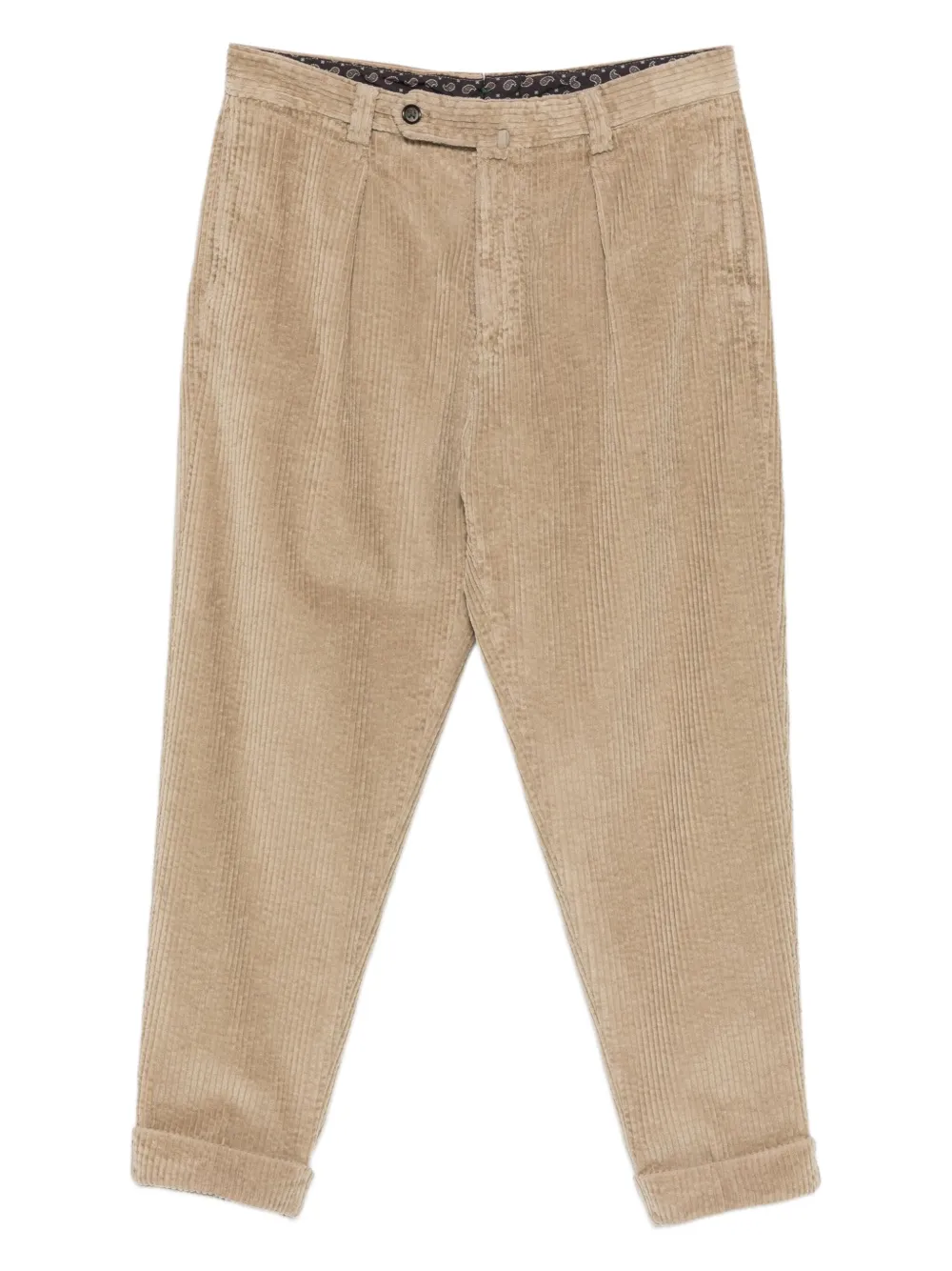 Berwich Chiaia GD pleated corduroy trousers | Neutrals | Image 1