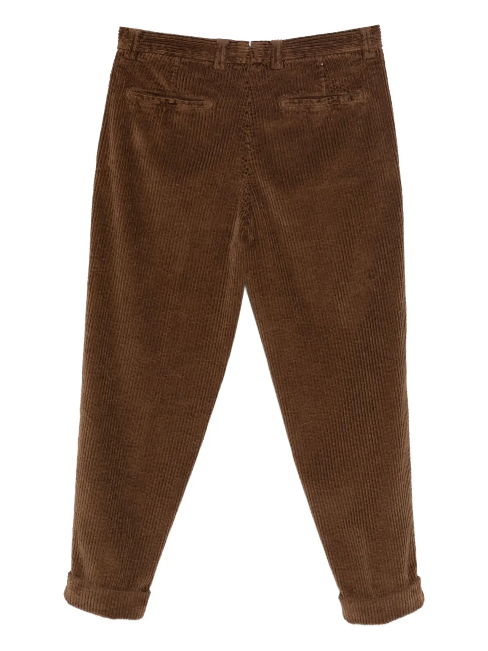 Berwich Chiaia GD pleated corduroy trousers - Bruin