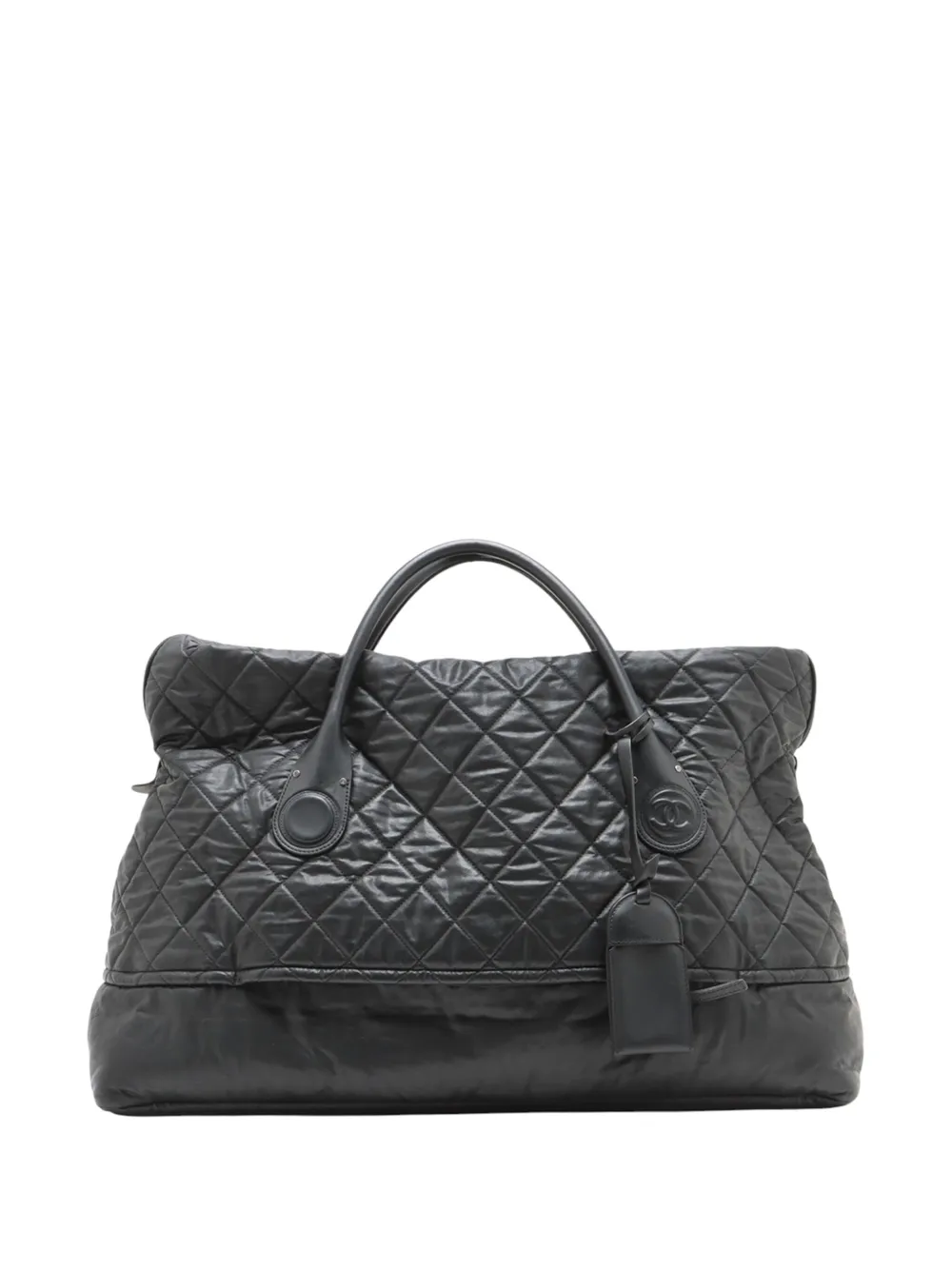 CHANEL Pre-Owned 2011 Quilted Coated Canvas Horizontal Sport Weekender CHANEL Pre-Owned 2011 Quilted Coated Canvas Horizontal Sport Weekender