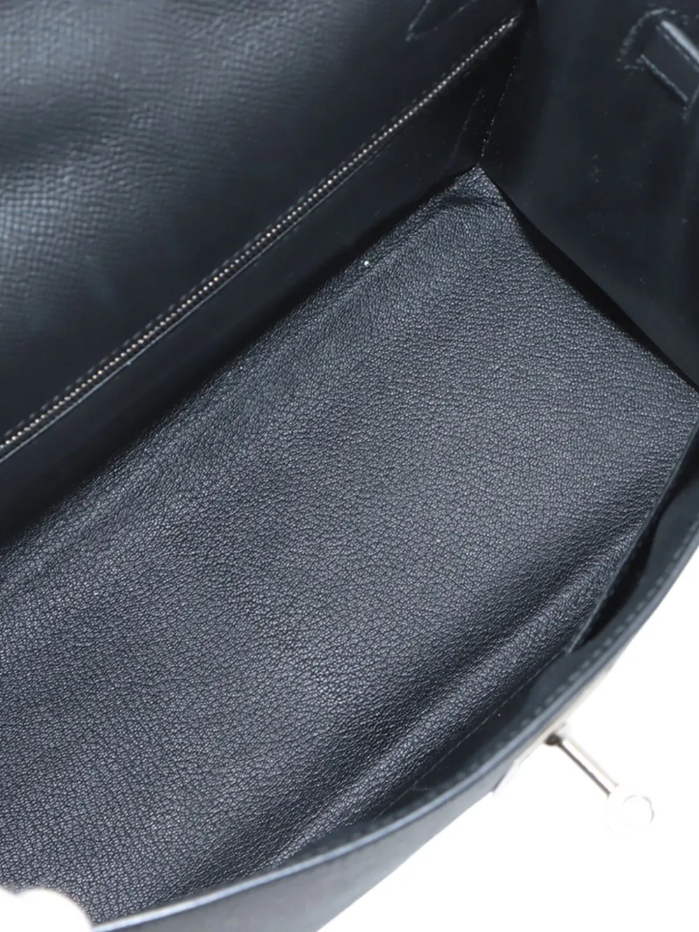 Pre-owned Hermes 2020 Epsom Kelly Ii Sellier 28 Satchel In Black
