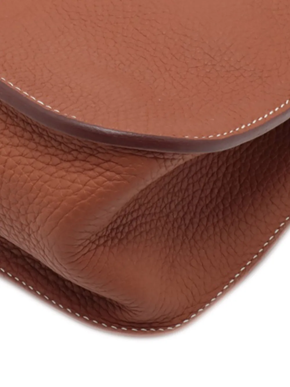 Pre-owned Hermes 2019 Clemence Halzan 31 Satchel In Brown