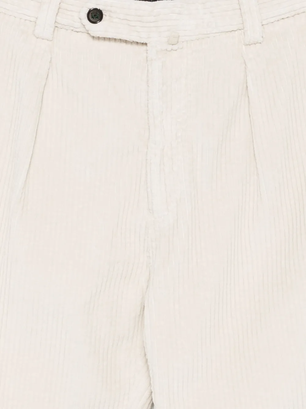 Berwich Chiaia GD ribfluwelen broek met plooien Wit