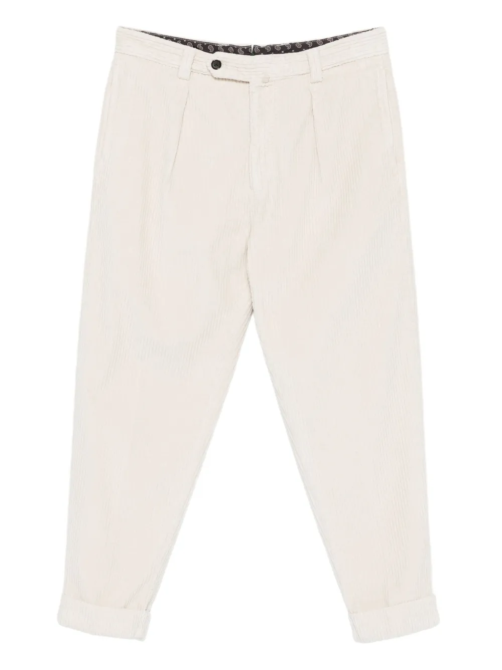 Berwich Chiaia GD pleated corduroy trousers | White | Image 1