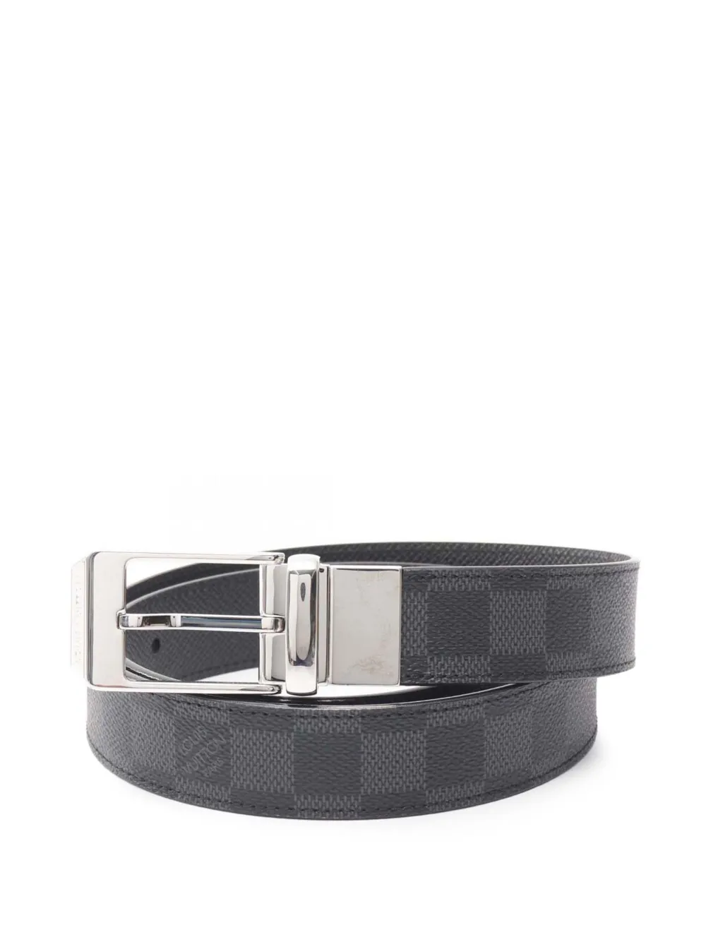 Louis Vuitton Pre-Owned 2011 Damier Graphite Seattle belt - ブラック Louis Vuitton Pre-Owned 2011 Damier Graphite Seattle belt - ブラック