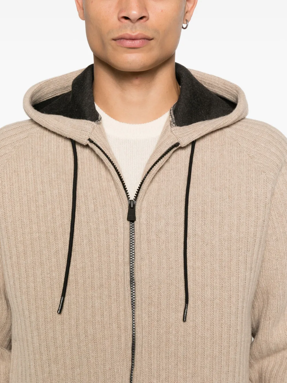 MC2 Saint Barth Hoodie met rits Beige