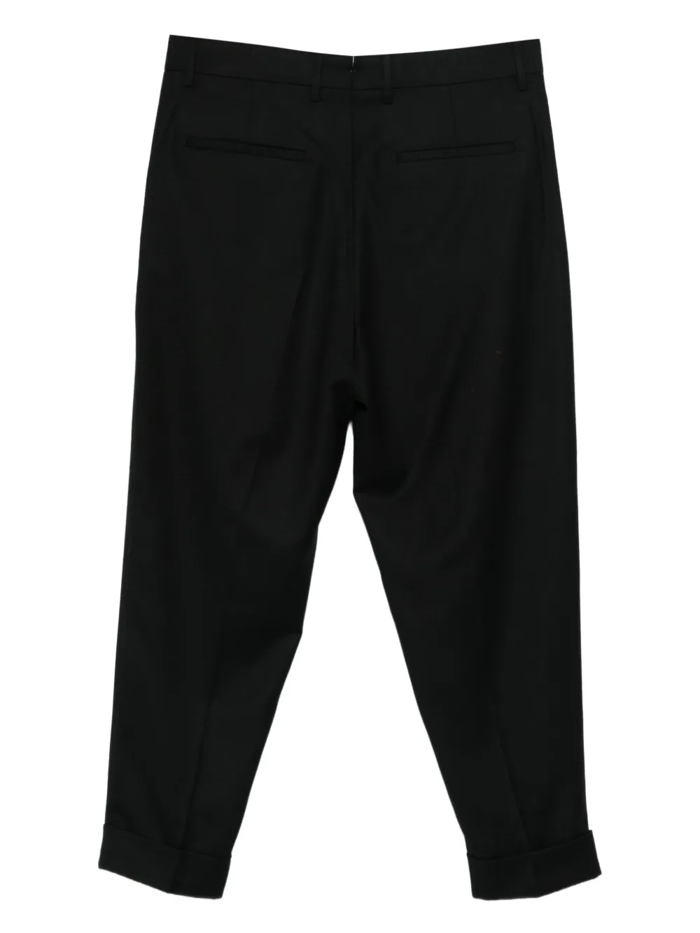 Berwich Chiaia pleated cuffed trousers - Zwart