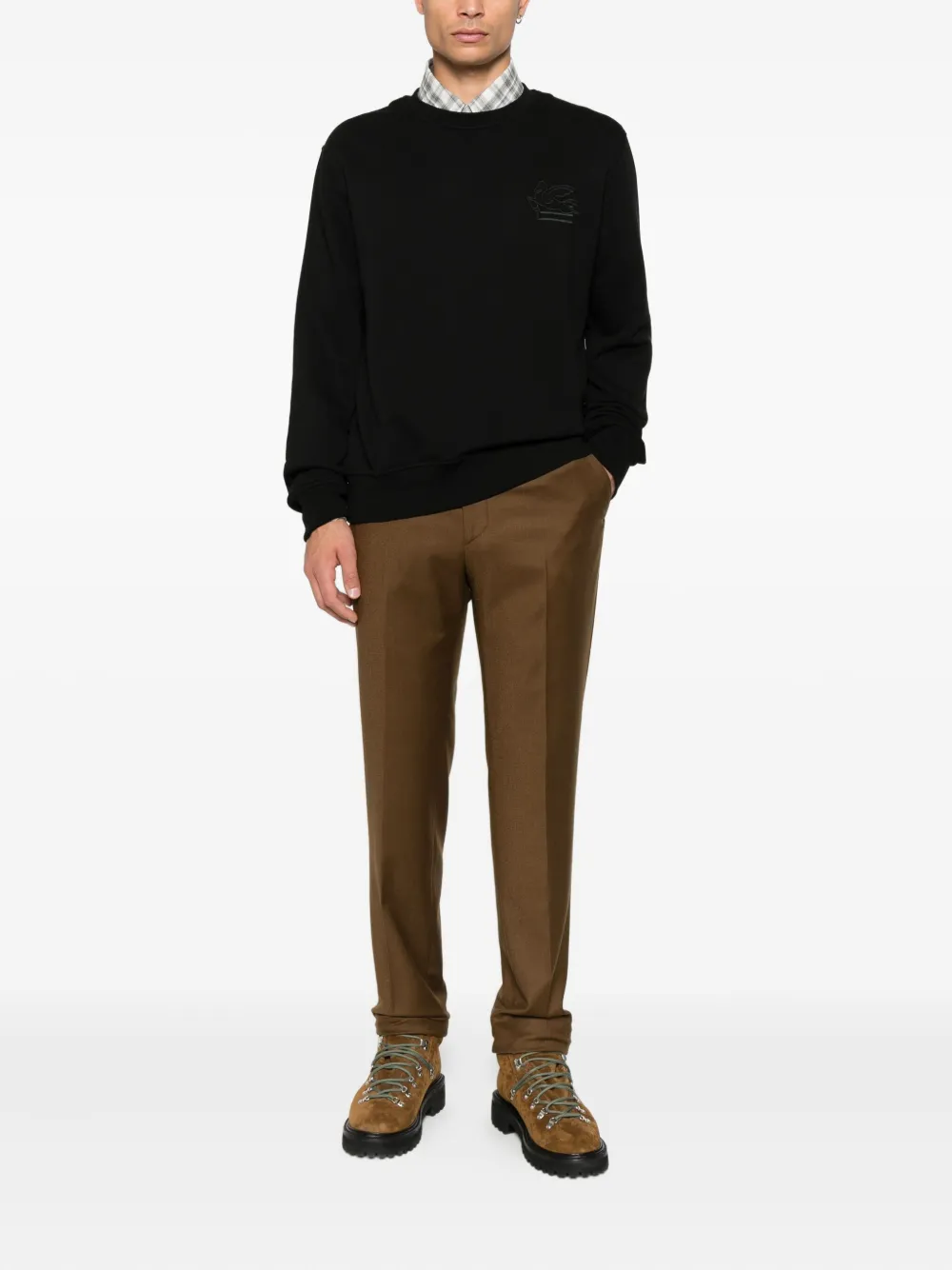 ETRO embroidered crew neck sweatshirt - Zwart