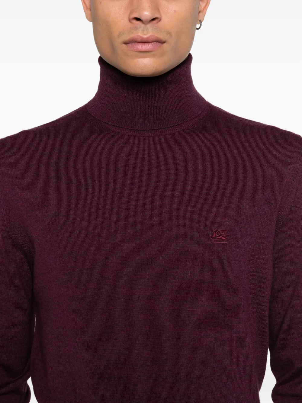 ETRO Top met col en borduurwerk Rood