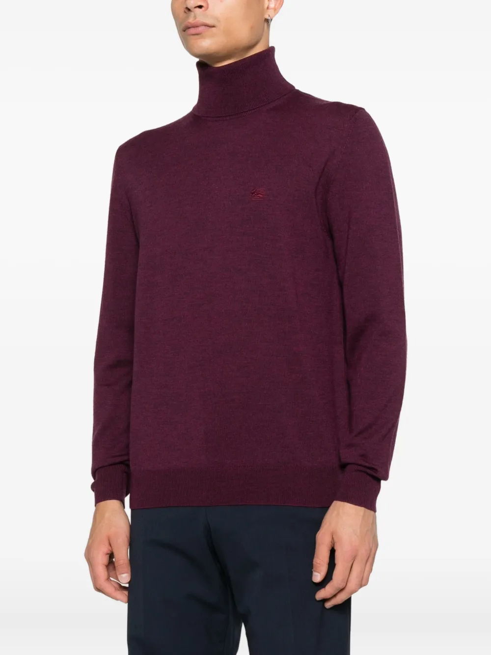 ETRO Top met col en borduurwerk Rood