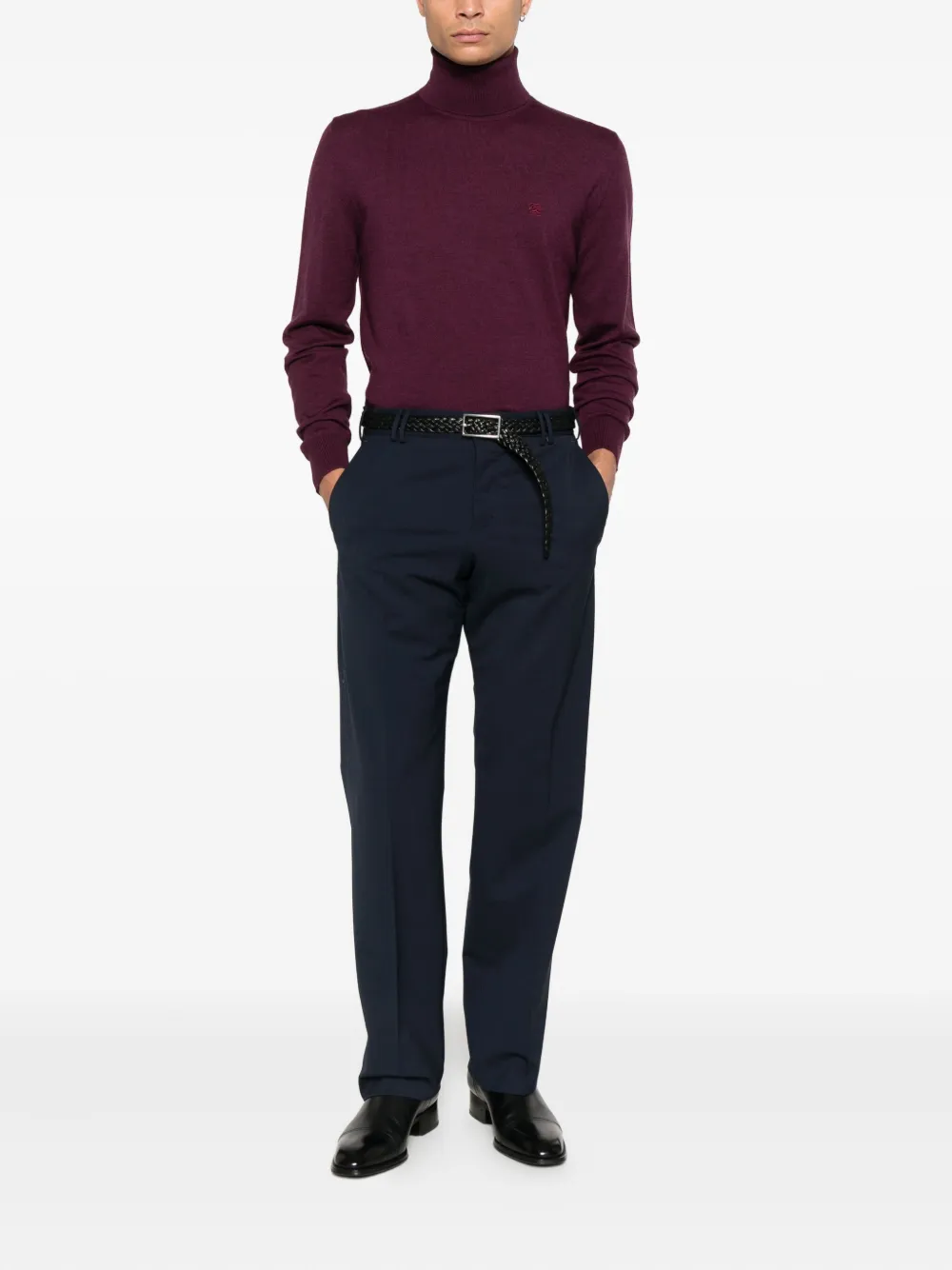 ETRO Top met col en borduurwerk - Rood