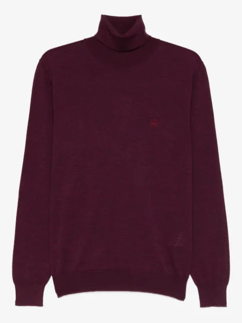 ETRO roll-neck embroidered top