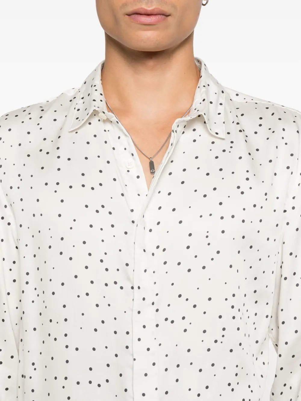 John Varvatos Overhemd met stippen Wit