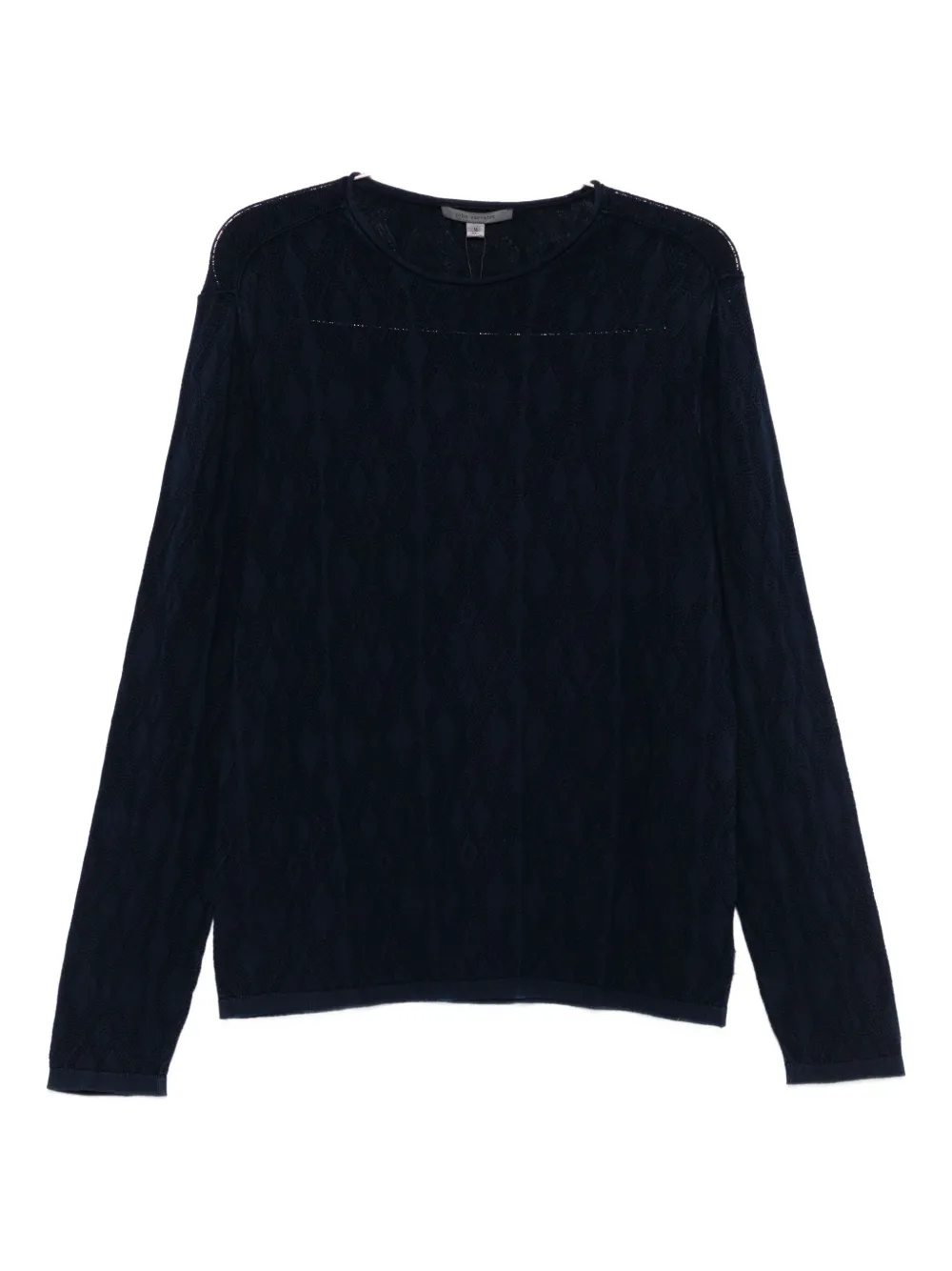John Varvatos diamond-knit sweater - Blu