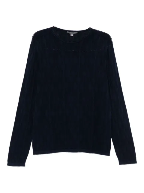 John Varvatos diamond-knit sweater