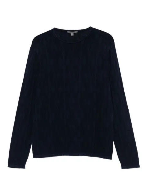 John Varvatos diamond-knit sweater