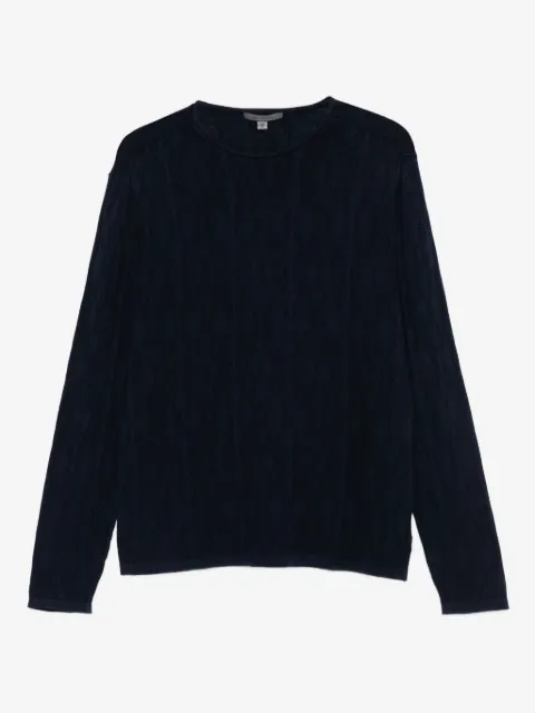 John Varvatos diamond-knit sweater