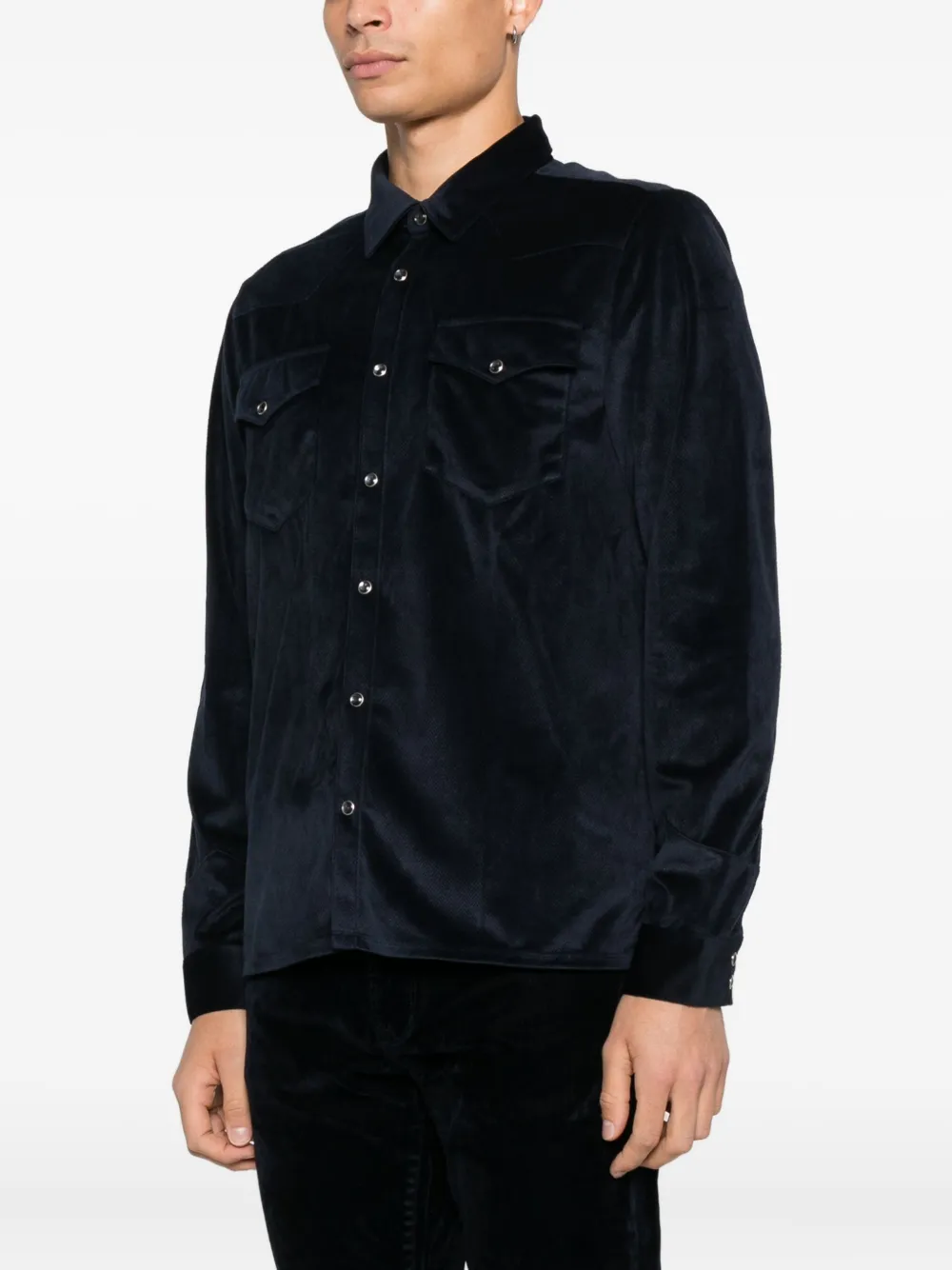 John Varvatos Andres pocket shirt - Blu