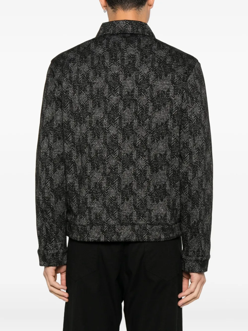 John Varvatos Hallet jack met patroon Zwart