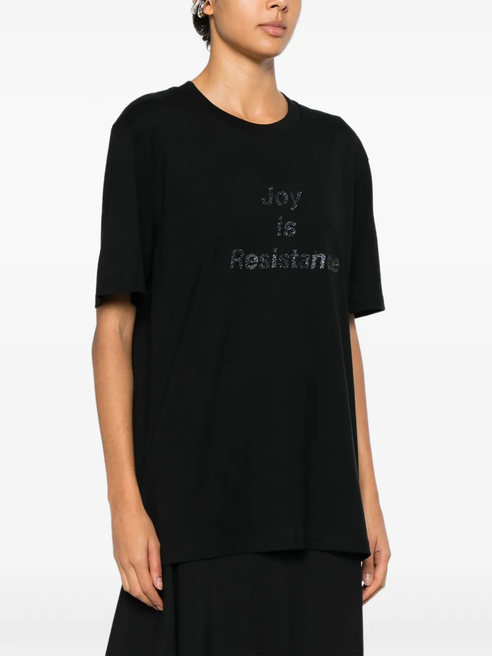 Lutz Huelle Joy T Lettering T-shirt In Black