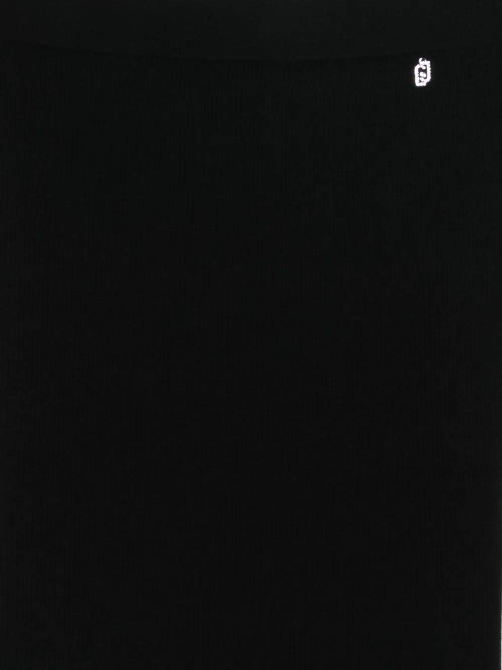 Liu •jo Cut-out Logo-detail Midi Skirt In Black