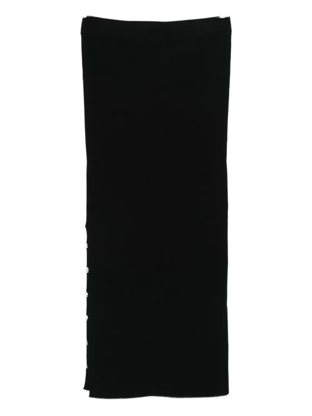 LIU JO cut-out logo-detail midi skirt - Zwart