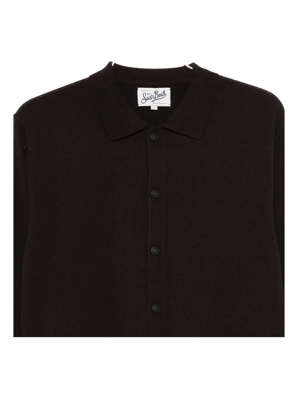 Mc2 Saint Barth Hanover Buttoned Jacket In Brown