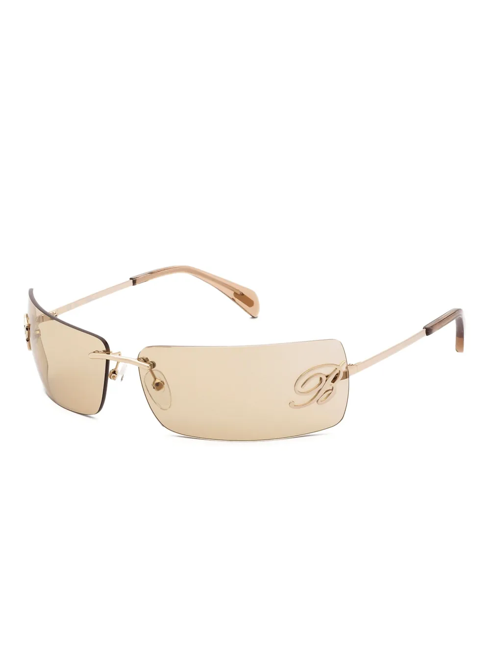 Blumarine Zonnebril met randloze montuur - Goud