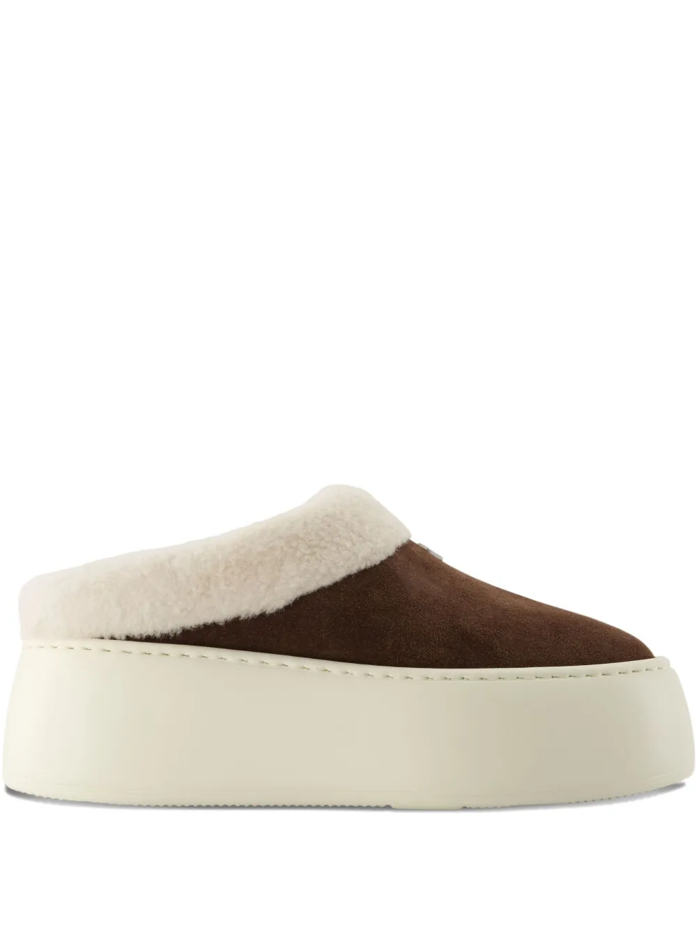 Giuseppe Zanotti Suede Platform Mules In Brown