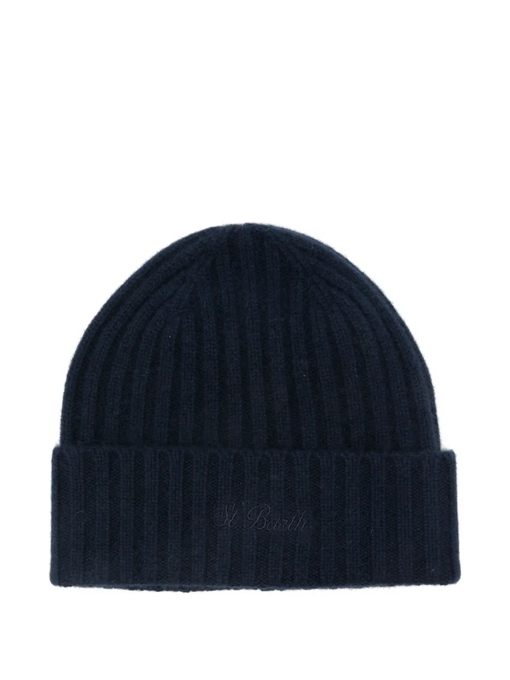 Mc2 Saint Barth Wengen Ribbed Cashmere Hat In Blue