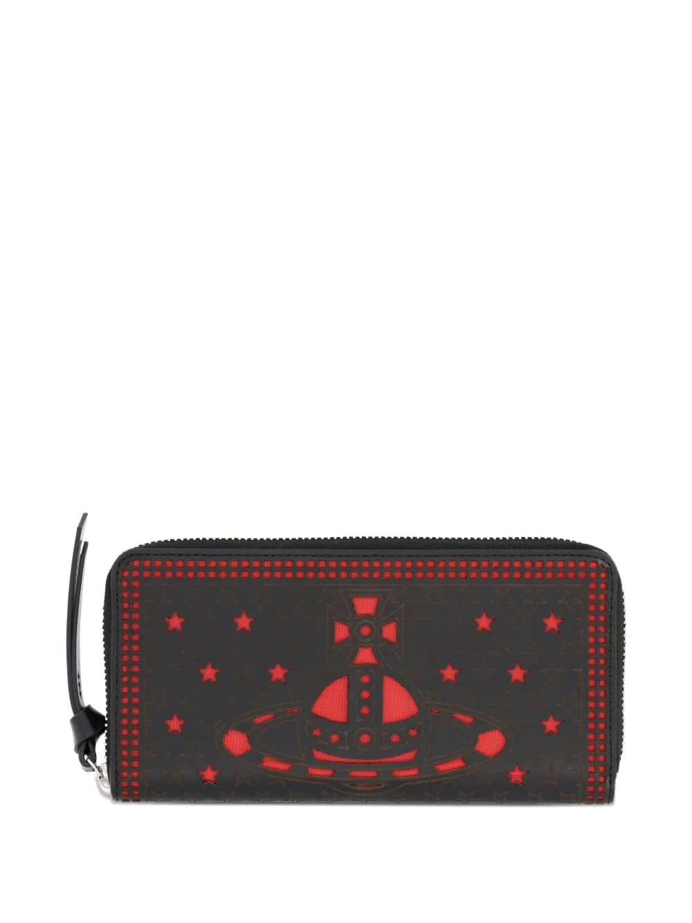 Vivienne Westwood cut-out logo leather wallet - Zwart