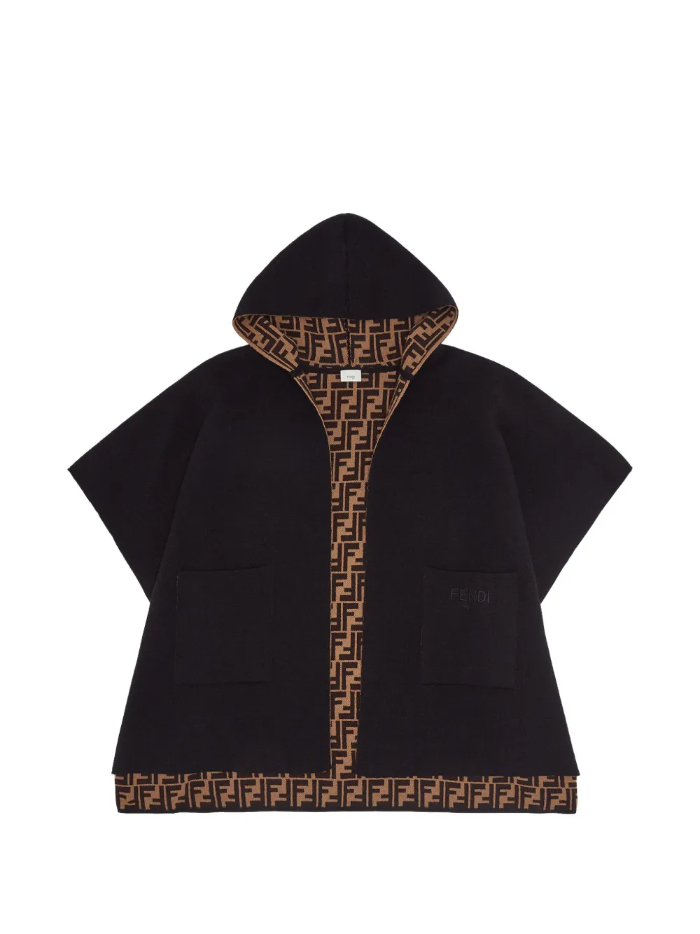 Fendi Kids Klassische Kapuzenjacke - Schwarz