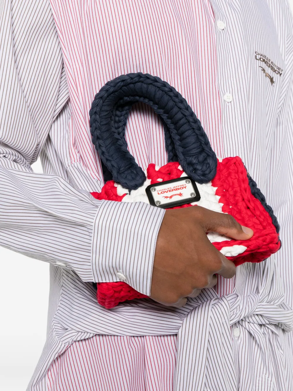 Charles Jeffrey Loverboy petite woven tote bag | Men | Image 2