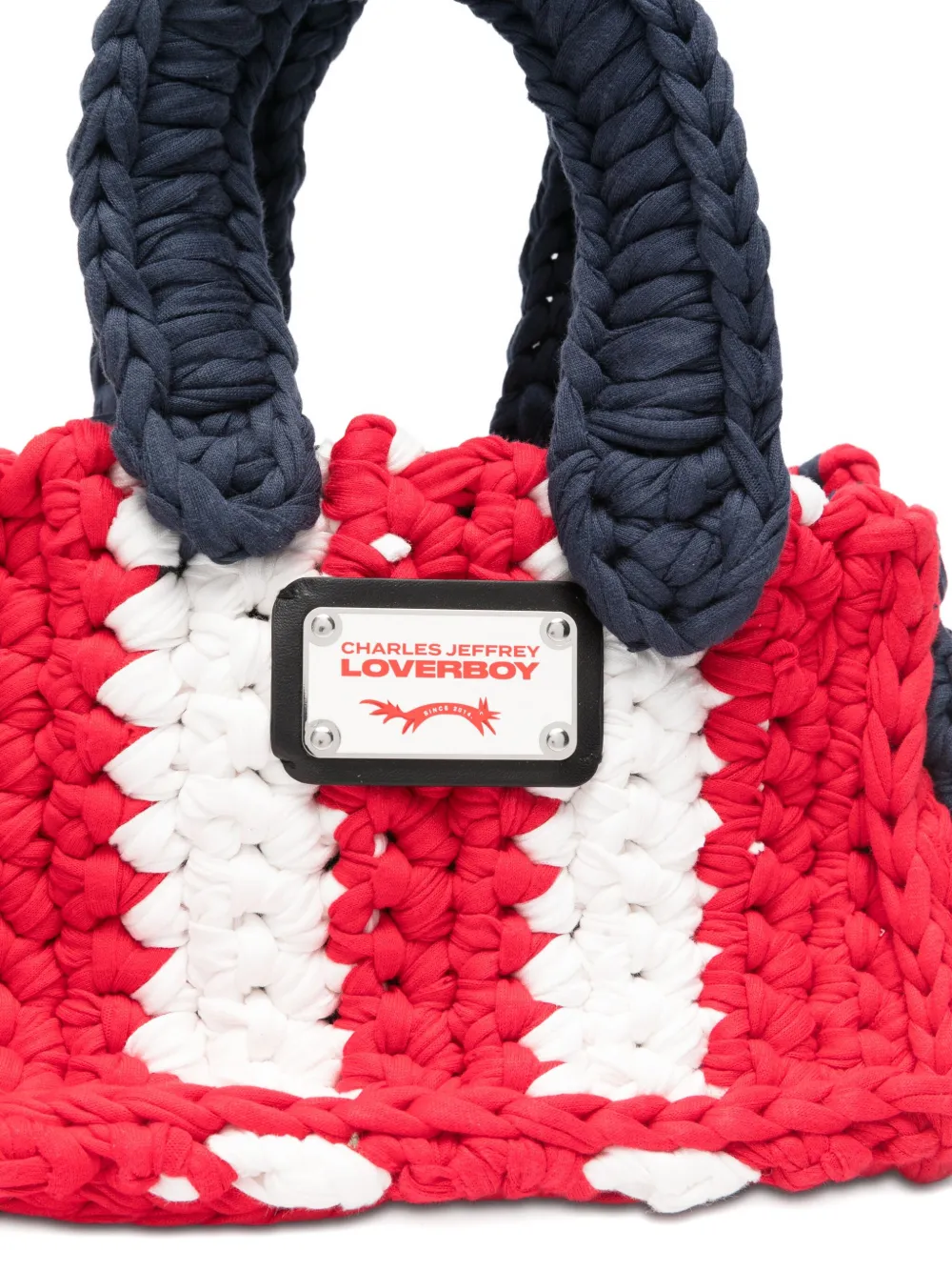 Charles Jeffrey Loverboy Kleine geweven shopper Rood