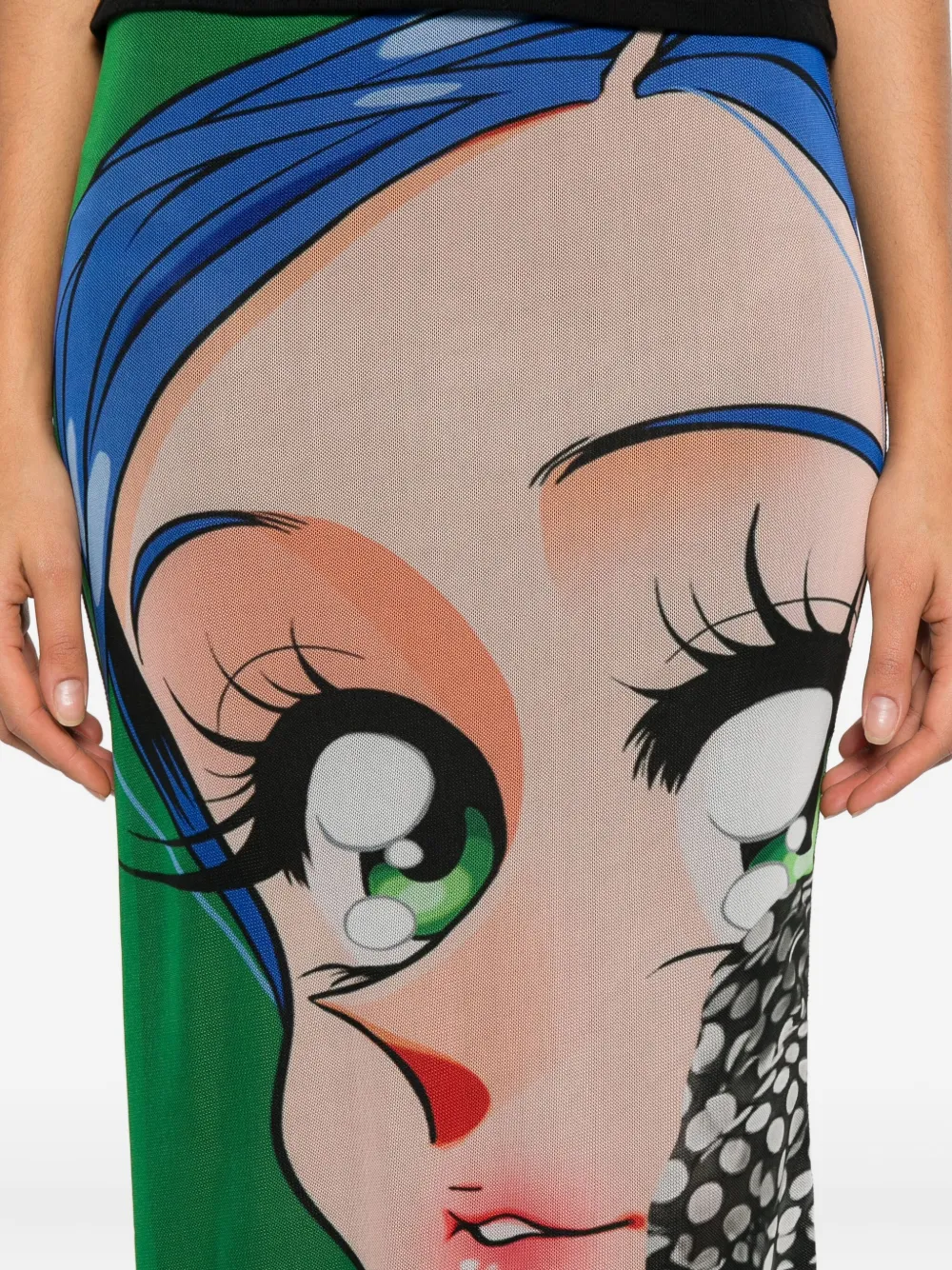 Ottolinger Printed Pencil Midi Skirt In Green