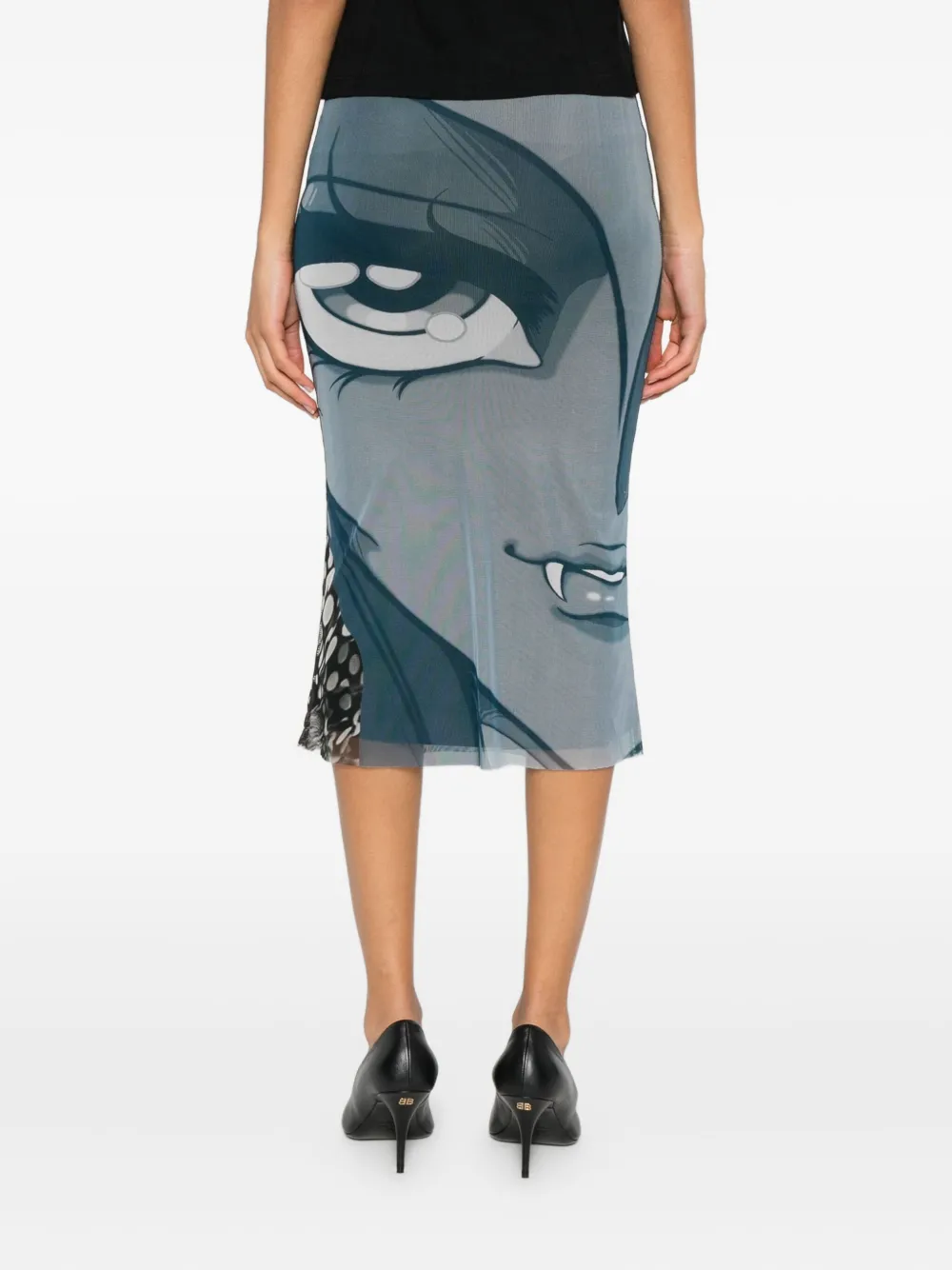 Ottolinger Printed Pencil Midi Skirt In Green