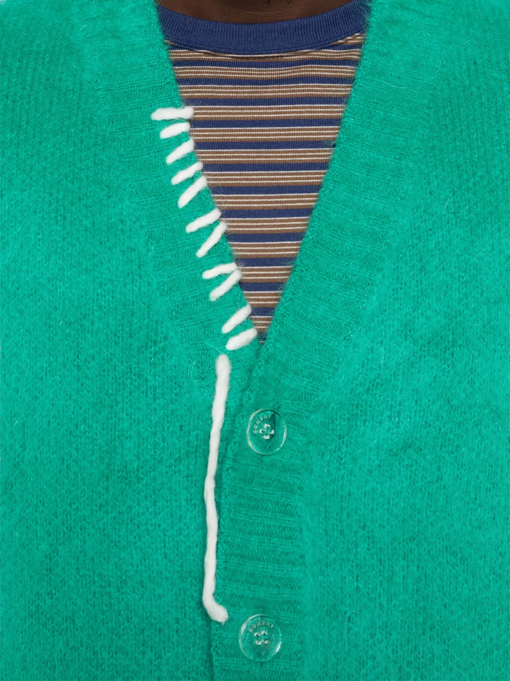 Bonsai Oversized vest met V-hals Groen
