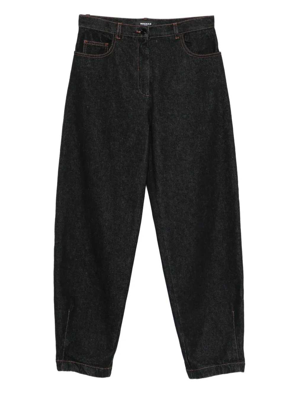 Rochas logo-embroidered jeans | Black | Image 1