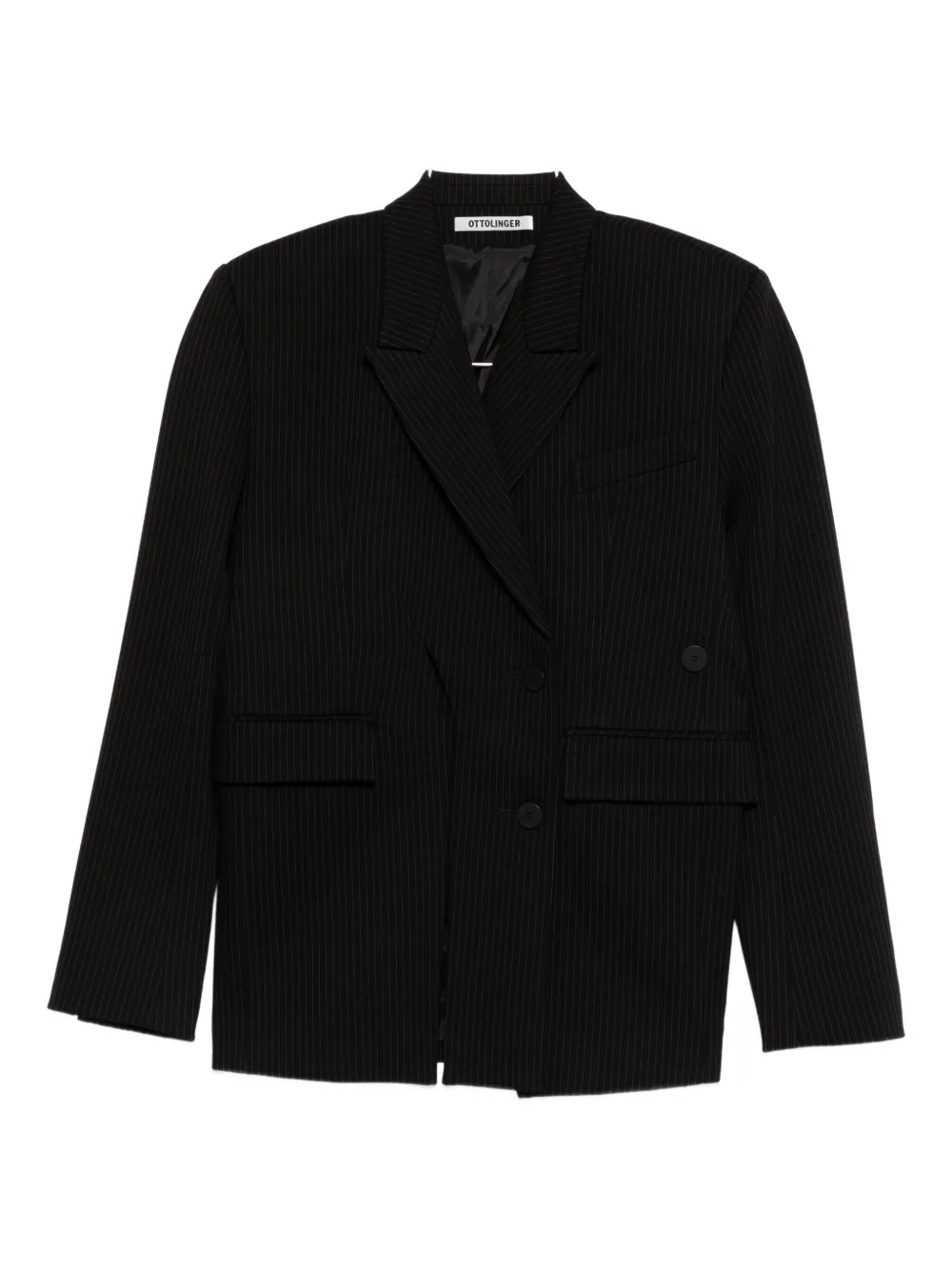 Ottolinger Pinstripe-pattern Blazer In Black
