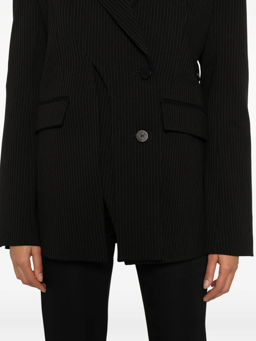Ottolinger Pinstripe-pattern Blazer In Black