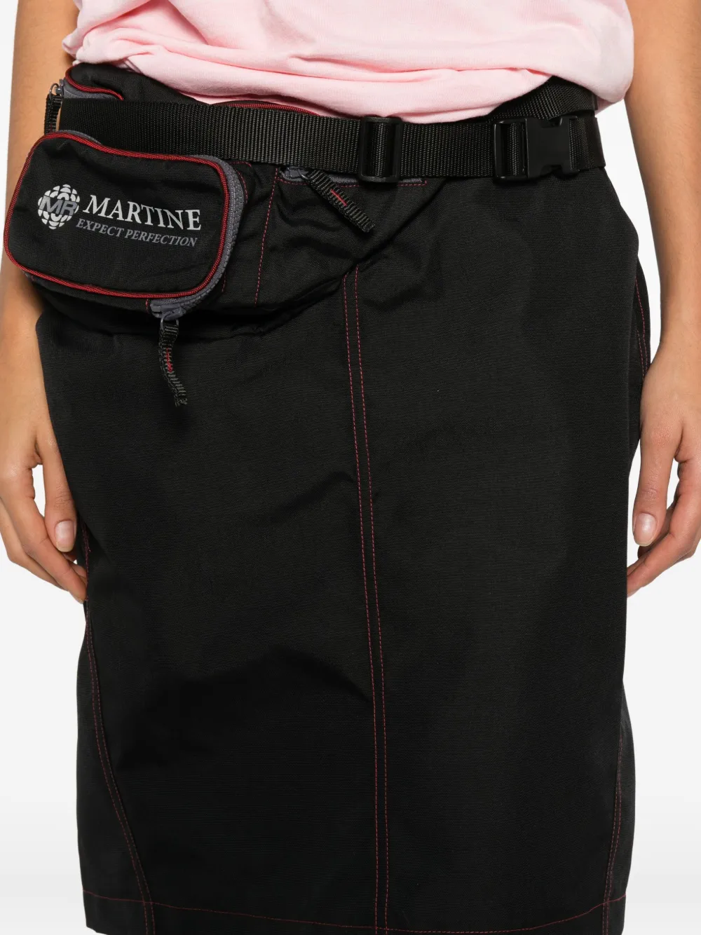 Martine Rose Bumbag Topstitching Skirt In Multi