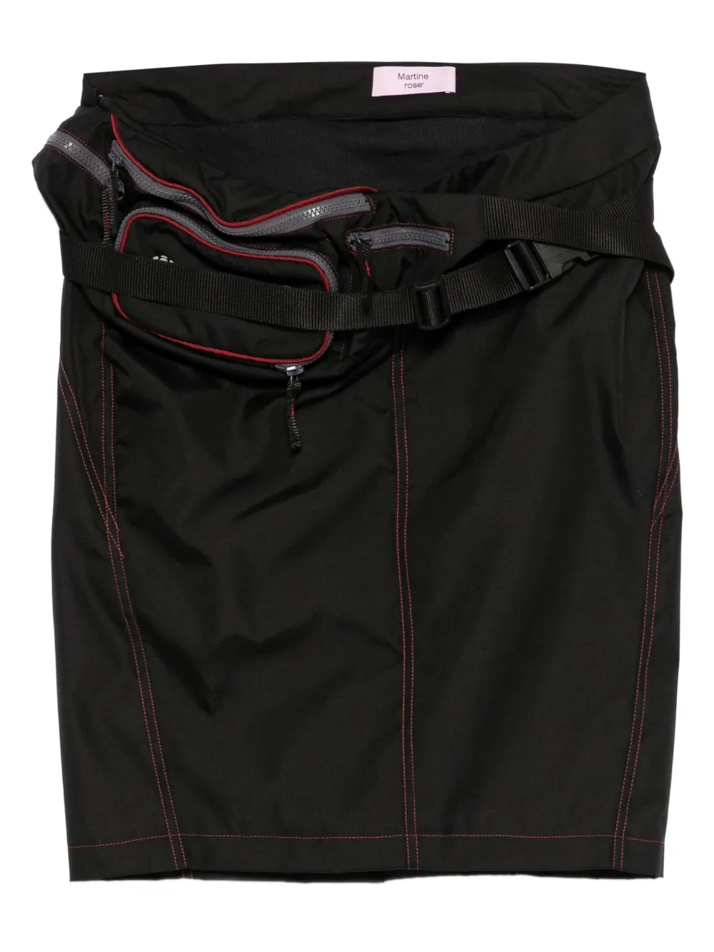Martine Rose bumbag topstitching skirt - Nero