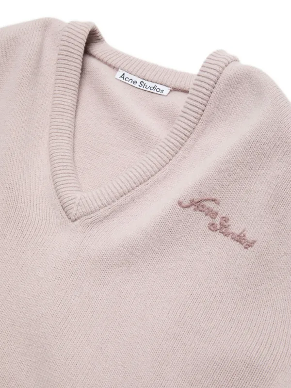 Acne Studios Vネックセーター | ニュートラル | FARFETCH JP